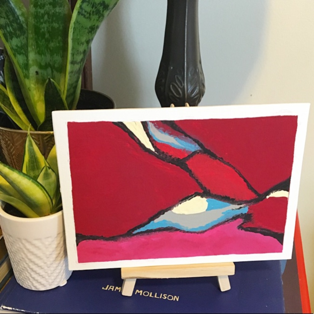 NWT • Beautiful Handpainted Abstract Art on Canvas